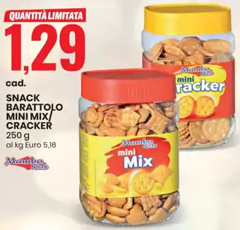 Eurospin SNACK BARATTOLO MINI MIX CRACKER 250 g offerta