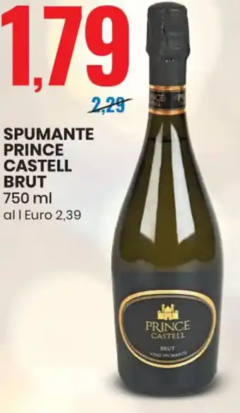 Eurospin SPUMANTE PRINCE CASTELL BRUT 750 ml offerta