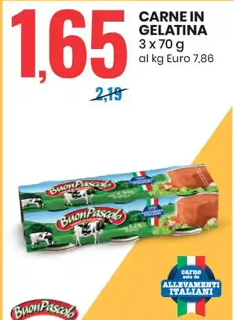 Eurospin CARNE IN GELATINA 3 x 70 g offerta