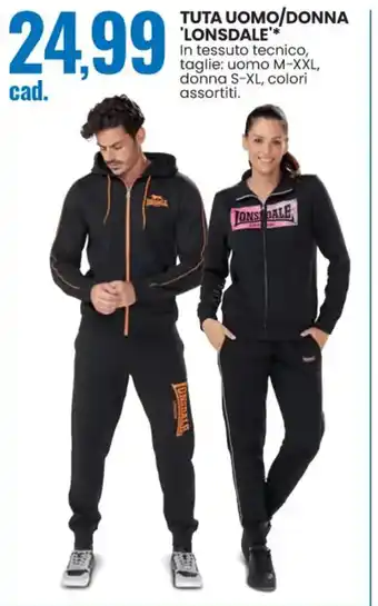 Eurospin TUTA UOMO/DONNA 'LONSDALE' offerta