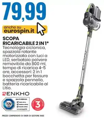 Eurospin SCOPA RICARICABILE 2 IN 1 offerta