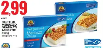 Eurospin FILETTI DI MERLUZZO GRATINATI ASSORTITI 400 g offerta