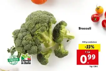 Lidl Broccoli 500 g confezione offerta