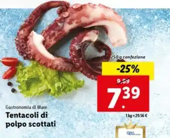 Lidl Gastronomia di Mare Tentacoli di polpo scottati 250 g confezione offerta