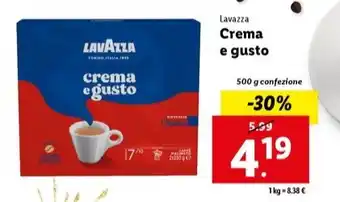 Lidl Lavazza Crema e gusto 500 g confezione offerta