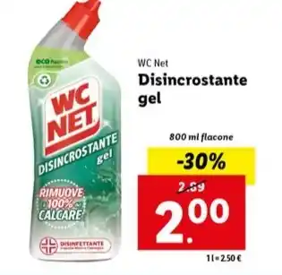 Lidl WC Net Disincrostante gel 800 ml flacone offerta