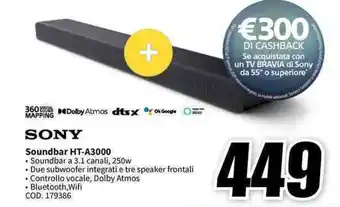 SONY Soundbar HT-A3000