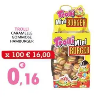Rosa Cash TROLLI CARAMELLE GOMMOSE HAMBURGER offerta