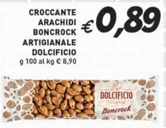 Coal CROCCANTE ARACHIDI BONCROCK ARTIGIANALE DOLCIFICIO g 100 offerta