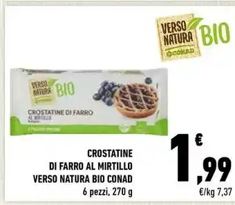 Conad Conad Crostatine Di Farro Al Mirtillo Verso Natura Bio offerta