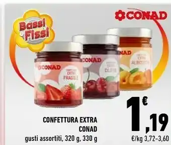 Conad Conad - Fragole Confettura Extra 320 G(ml) offerta