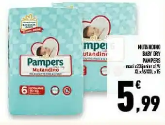 Conad Superstore Pampers Mutandino Junior 19 Pz offerta
