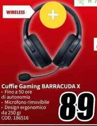 MediaWorld Cuffie Gaming BARRACUDA X offerta