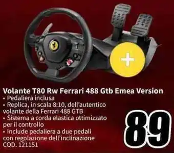 MediaWorld Volante T80 Rw Ferrari 488 Gtb Emea Version offerta