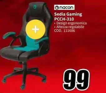 MediaWorld nacon Sedia Gaming PCCH-310 offerta