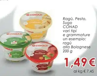 Conad Conad Ragù Alla Bolognese offerta