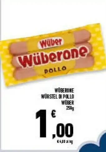 Conad Superstore Wuber Wurstel di pollo offerta