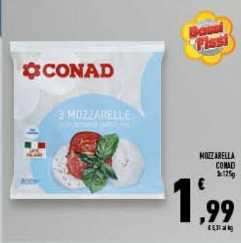 Conad Superstore Conad - Mozzarella 375 G(ml) offerta