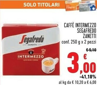 Conad Segafredo Caffè Intermezzo offerta