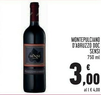 Conad Sensi Montepulciano D'Abruzzo DOC offerta