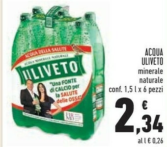 Conad Uliveto Acqua Minerale Naturale offerta