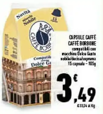 Conad Superstore Caffe borbone Miscela Decisa Capsule Caffè 15 Pezzo(i) offerta