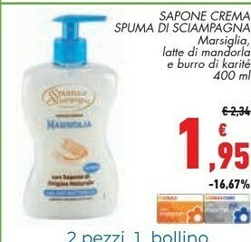 Conad Spuma di Sciampagna Sapone Crema offerta