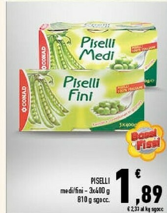 Conad Conad - Piselli Fini offerta