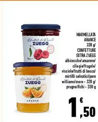 Conad Zuegg Marmellata Arance 330 G(ml) offerta