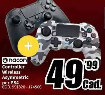 MediaWorld nacon Controller Wireless Asymmetric per PS4 offerta