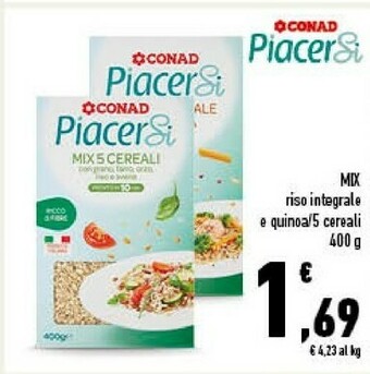 Conad Conad - Piacersi Mix 5 Cereali 400 G(ml) offerta