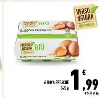 Conad 6 Uova Fresche offerta