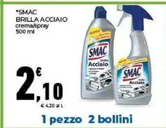 Conad Smac Brilla Acciaio Crema/ Spray offerta