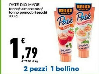 Conad Rio Mare Patè Tonno 100 G(ml) offerta
