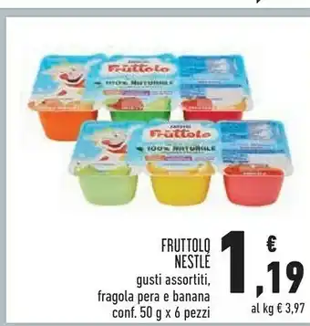 Conad Superstore Nestlè Fruttolo Fragola E Banana, Mela E Pera, Pesca E Albicocca 300 G(ml) offerta