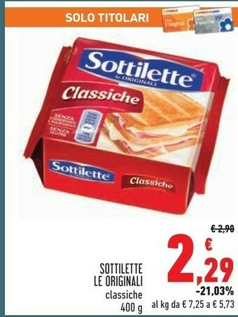 Conad Superstore Mondelez Sottilette Le Originali Classiche offerta
