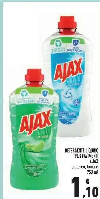 Conad Superstore Ajax Detergente Liquido Per Pavimenti Classico offerta