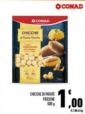 Conad Conad - Chicche Di Patate Fresche Con Sole Patate Fresche Cotte A Vapore 500 G(ml) offerta