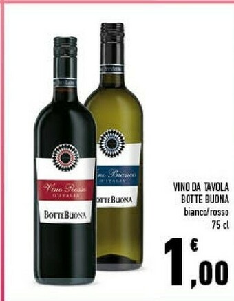 Conad Botte buona Vino Bianco D'Italia 750 G(ml) offerta