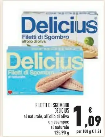 Conad Superstore Delicius - Filetti di Sgombro al Naturale 90 g(ml) offerta