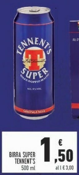 Conad Superstore Tennent's Birra Super offerta