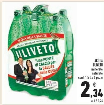 Conad Superstore Uliveto Acqua Minerale Naturale offerta