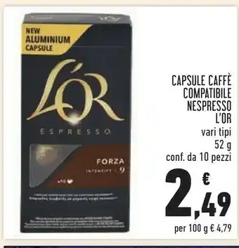 Conad Superstore L'or Capsule Caffe Compatibile Nespresso offerta