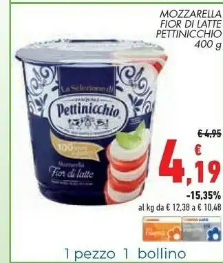 Conad Superstore Pettinicchio - Mozzarella Fior Di Latte 400 G(ml) offerta