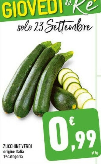 Conad Zucchine Verdi offerta