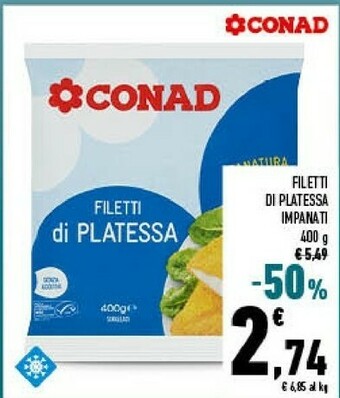 Conad Conad - Filetti Di Platessa Impanati 400 G(ml) offerta
