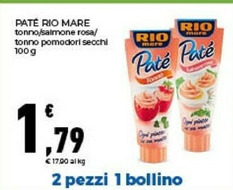Conad Rio Mare Pate Tonno Pomodori Secchi offerta