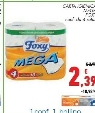 Foxy Carta Igienica Mega