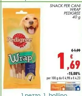 Conad Superstore Pedigree Snack Per Cani Wrap offerta