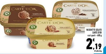 Conad Algida Carte D'Or Gelato Affogato Al Cioccolato 500 G(ml) offerta